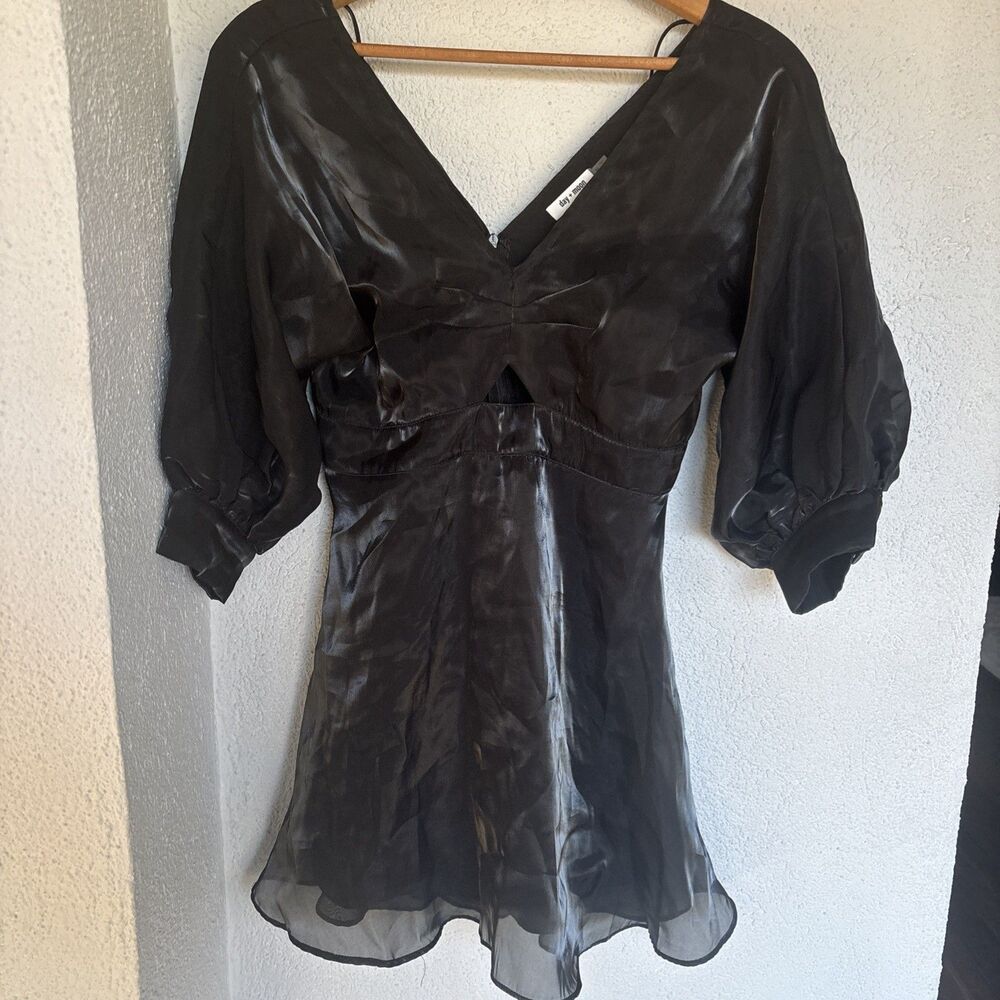 Day + Moon Cosplay Femme  Black Fit  Flare Dark Romantic Goth Dress Size M - Picture 2 of 13